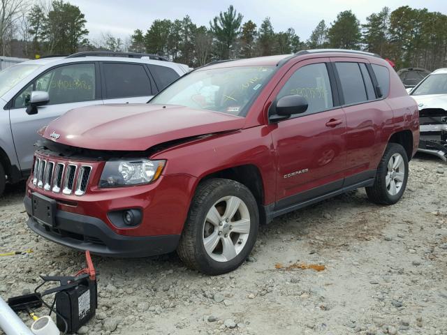 1C4NJDBB3GD778871 - 2016 JEEP COMPASS SP მუქწითელი ფოტო 2
