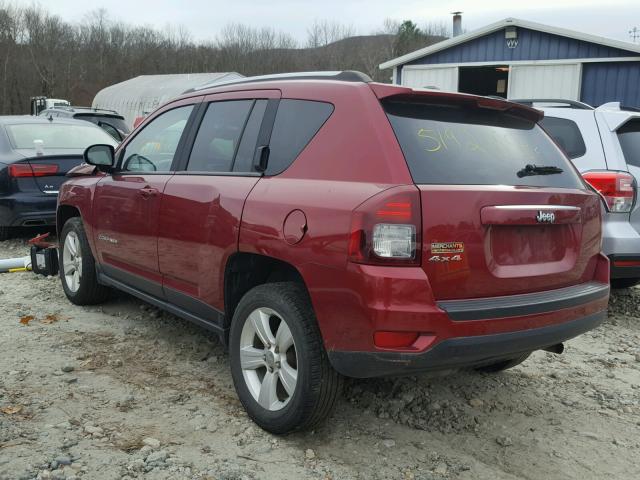 1C4NJDBB3GD778871 - 2016 JEEP COMPASS SP მუქწითელი ფოტო 3