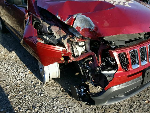 1C4NJDBB3GD778871 - 2016 JEEP COMPASS SP მუქწითელი ფოტო 9