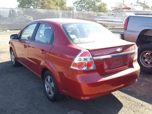 KL1TD5DEXBB129981 - 2011 CHEVROLET AVEO LS BURGUNDY photo 3