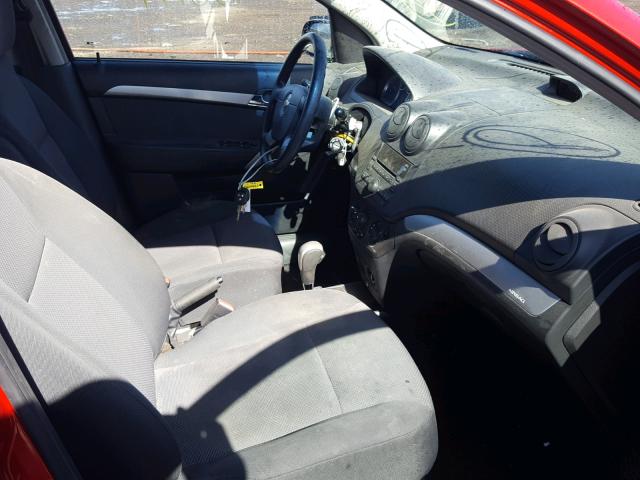 KL1TD5DEXBB129981 - 2011 CHEVROLET AVEO LS BURGUNDY photo 5