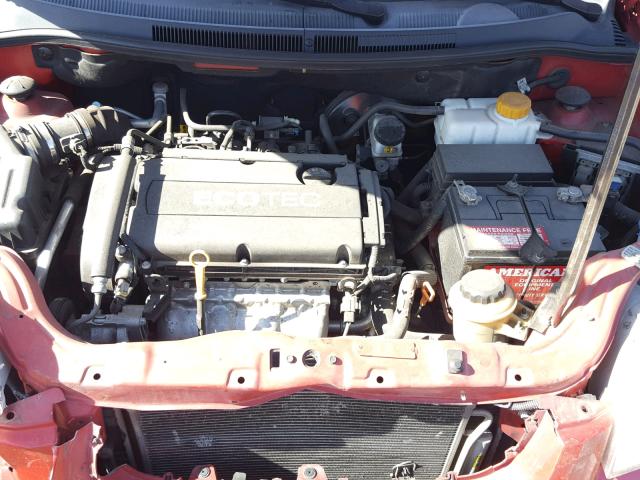 KL1TD5DEXBB129981 - 2011 CHEVROLET AVEO LS BURGUNDY photo 7