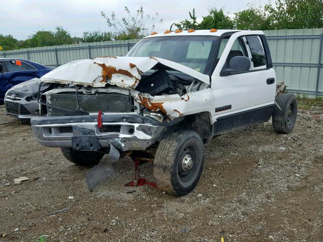 1B7KF23631J234521 - 2001 DODGE RAM 2500 WHITE photo 2