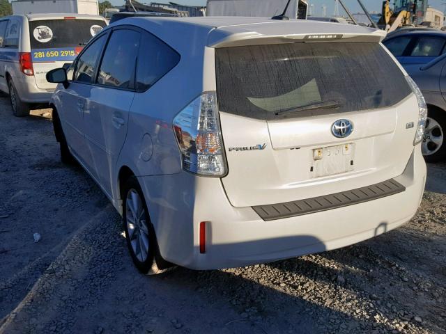 JTDZN3EUXE3317036 - 2014 TOYOTA PRIUS V WHITE photo 3