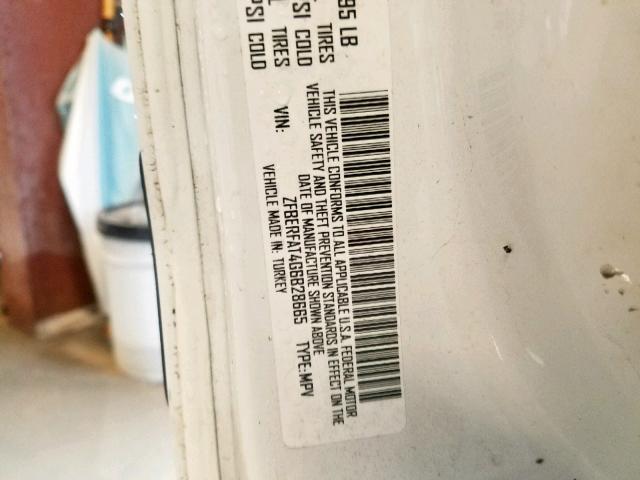 ZFBERFAT4G6B28665 - 2016 RAM PROMASTER 白色 照片 10