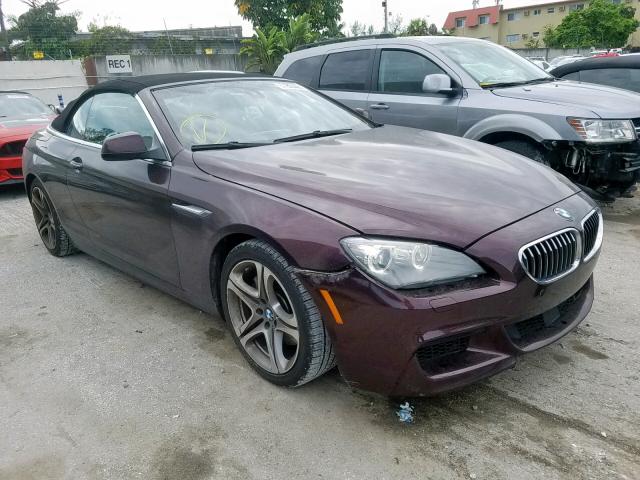 WBALZ3C54CDL72351 - 2012 BMW 650 I BURGUNDY photo 1