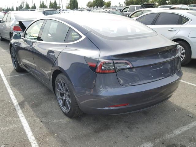 5YJ3E1EA3JF045104 - 2018 TESLA MODEL 3 CHARCOAL photo 3