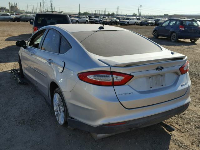 3FA6P0UU5ER306756 - 2014 FORD FUSION S H SILVER photo 3