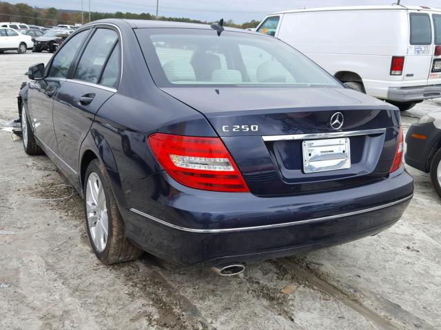 WDDGF4HB9DR279000 - 2013 MERCEDES-BENZ C 250 BLUE photo 3