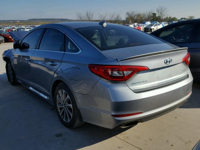 5NPE34AF7HH463548 - 2017 HYUNDAI SONATA SPO GRAY photo 3