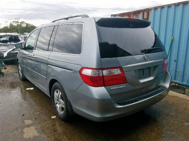 5FNRL38766B014299 - 2006 HONDA ODYSSEY EX SILVER photo 3