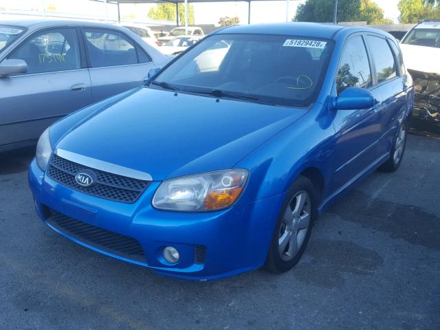 KNAFE162575009037 - 2007 KIA SPECTRA5 S BLUE photo 2