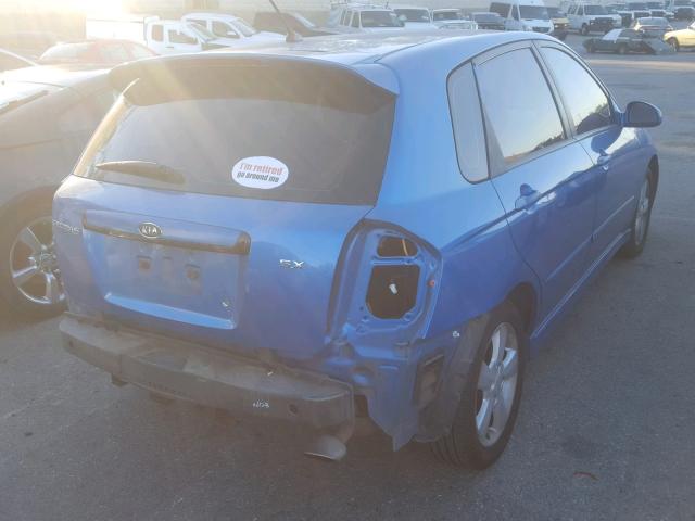 KNAFE162575009037 - 2007 KIA SPECTRA5 S BLUE photo 4