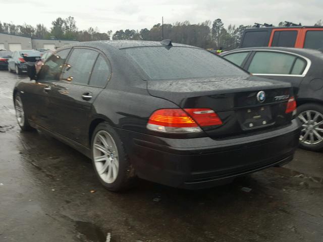 WBAHN83537DT74144 - 2007 BMW 750 BLACK photo 3