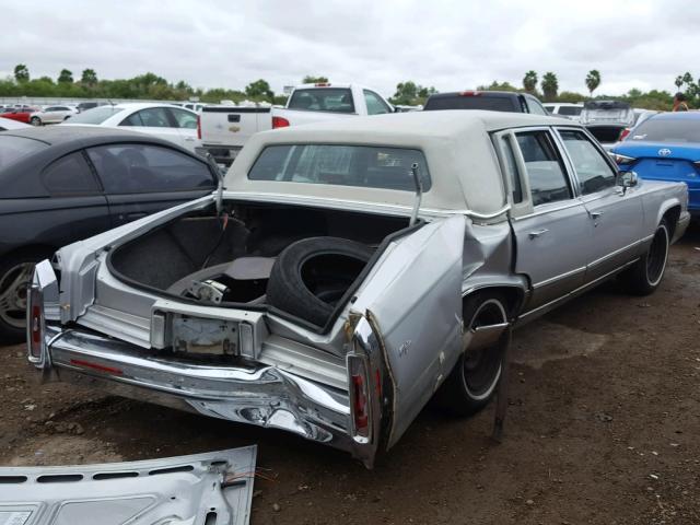 1G6DW54E7MR723335 - 1991 CADILLAC BROUGHAM SILVER photo 4