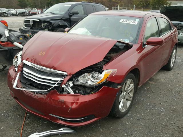 1C3CCBBB6DN592550 - 2013 CHRYSLER 200 TOURIN RED photo 2