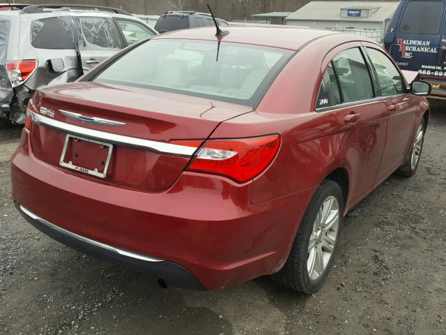 1C3CCBBB6DN592550 - 2013 CHRYSLER 200 TOURIN RED photo 4