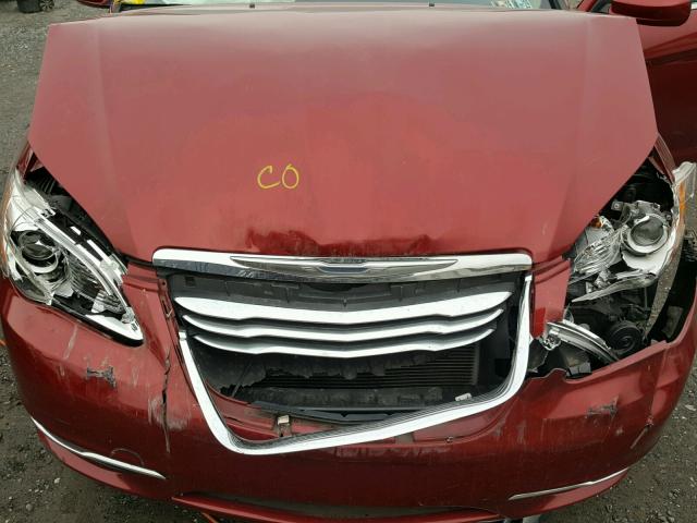 1C3CCBBB6DN592550 - 2013 CHRYSLER 200 TOURIN RED photo 7