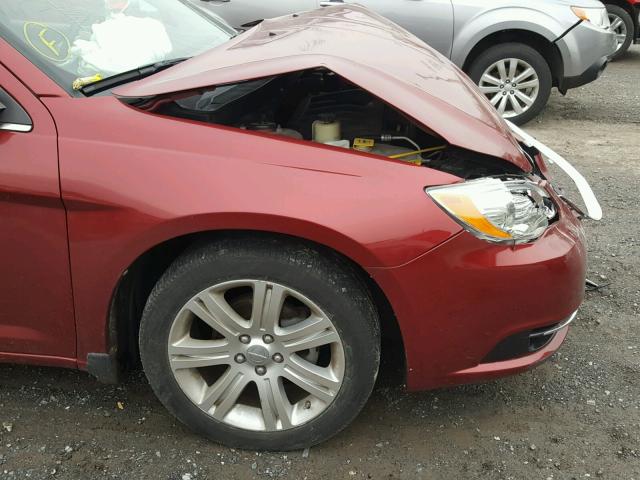 1C3CCBBB6DN592550 - 2013 CHRYSLER 200 TOURIN RED photo 9