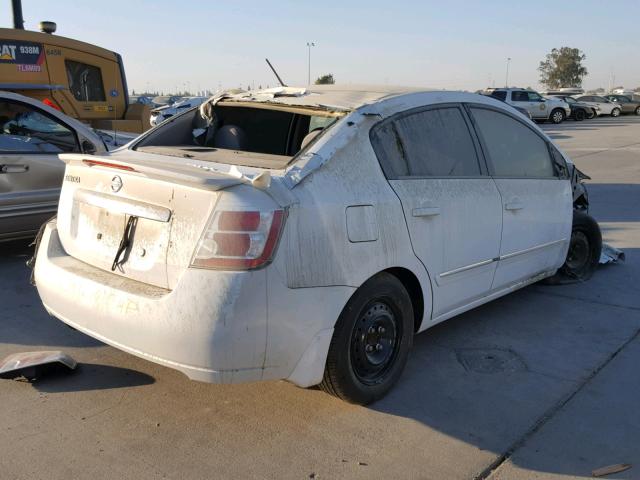 3N1AB6AP2CL700884 - 2012 NISSAN SENTRA 2.0 WHITE photo 4