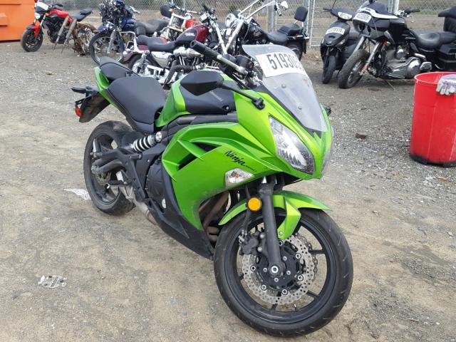 JKAEXEE1XCDA03322 - 2012 KAWASAKI EX650 EC GREEN photo 1