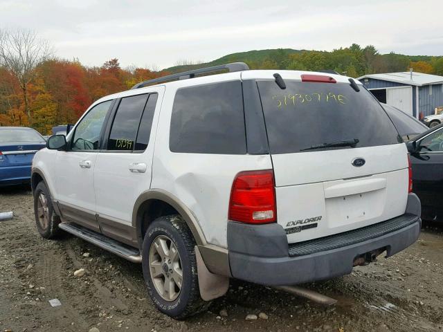 1FMZU74K03UA75306 - 2003 FORD EXPLORER E WHITE photo 3