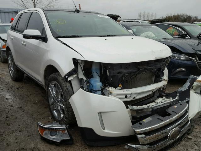 2FMDK3JCXEBB19889 - 2014 FORD EDGE SEL WHITE photo 1