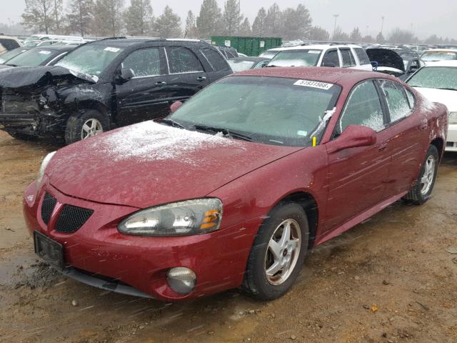 2G2WP522741138277 - 2004 PONTIAC GRAND PRIX BURGUNDY photo 2