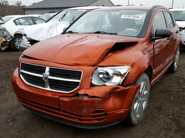 1B3HB48B37D407051 - 2007 DODGE CALIBER SX ORANGE photo 2