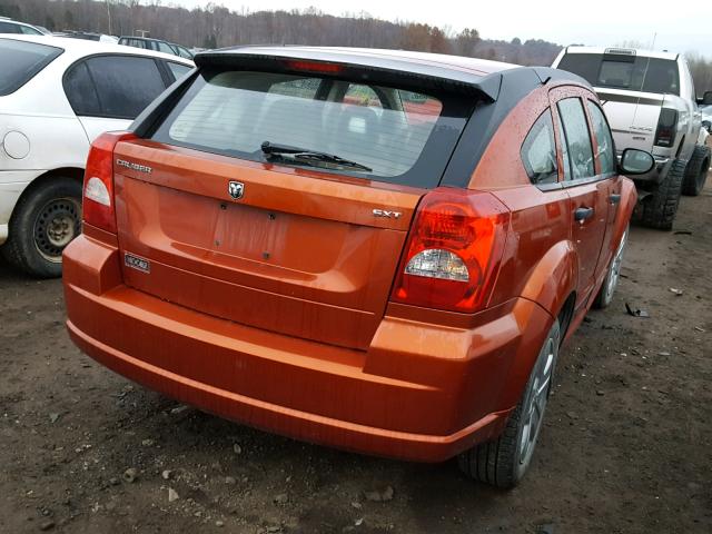 1B3HB48B37D407051 - 2007 DODGE CALIBER SX ORANGE photo 4