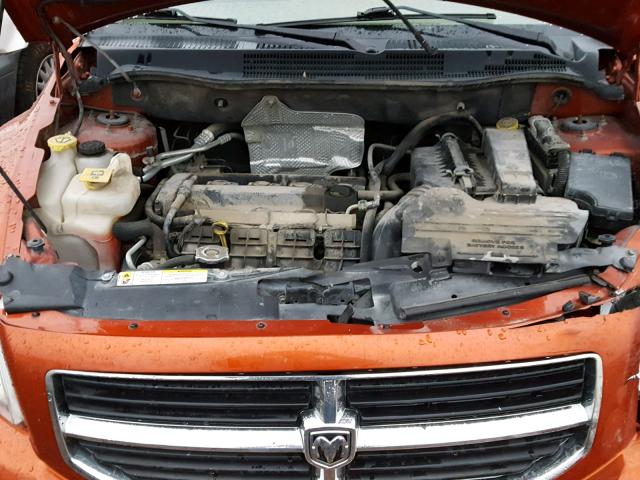 1B3HB48B37D407051 - 2007 DODGE CALIBER SX ORANGE photo 7