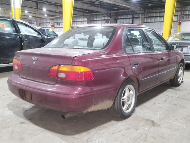 1Y1SK5281WZ429571 - 1998 CHEVROLET GEO PRIZM RED photo 4