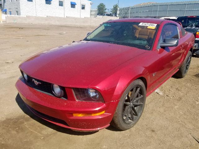 1ZVHT82H565100566 - 2006 FORD MUSTANG GT RED photo 2