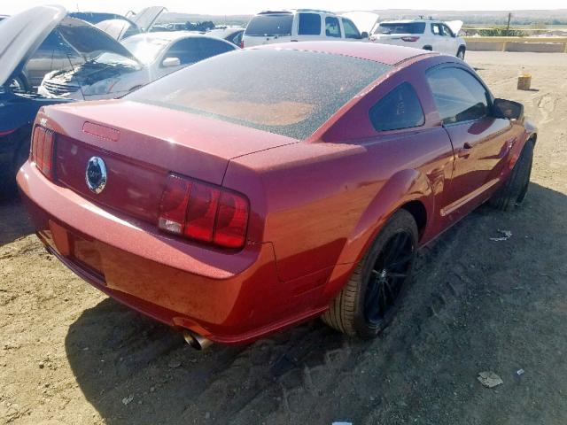 1ZVHT82H565100566 - 2006 FORD MUSTANG GT RED photo 4