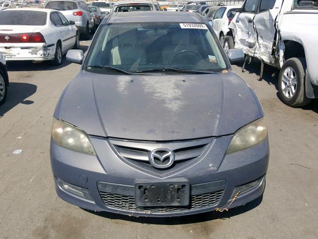 JM1BK324081124392 - 2008 MAZDA 3 S GRAY photo 9