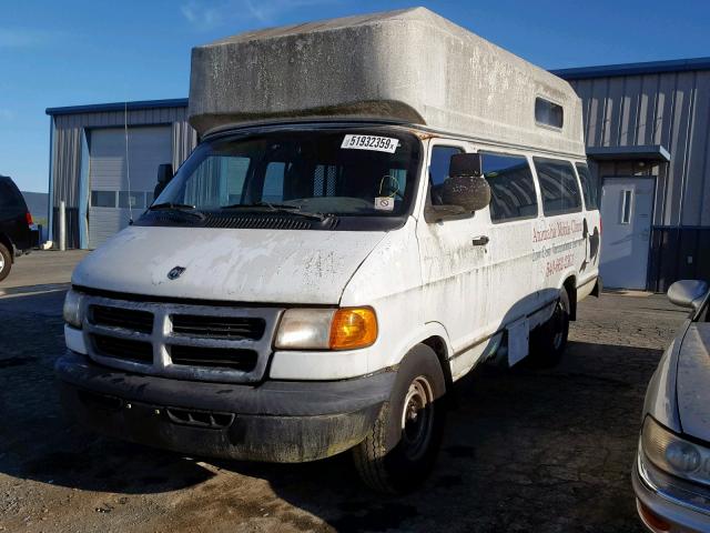 2B6LB31Z3XK551624 - 1999 DODGE RAM VAN B3 WHITE photo 2