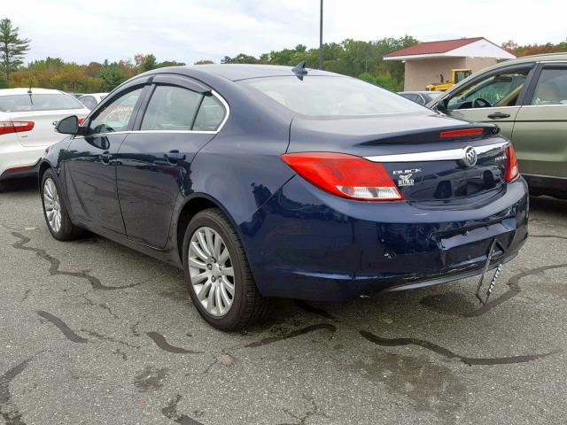 2G4GR5EK6C9169442 - 2012 BUICK REGAL BLUE photo 3