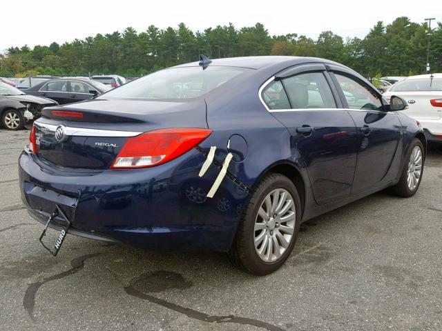 2G4GR5EK6C9169442 - 2012 BUICK REGAL BLUE photo 4