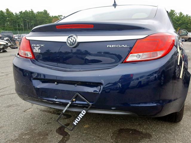 2G4GR5EK6C9169442 - 2012 BUICK REGAL BLUE photo 9