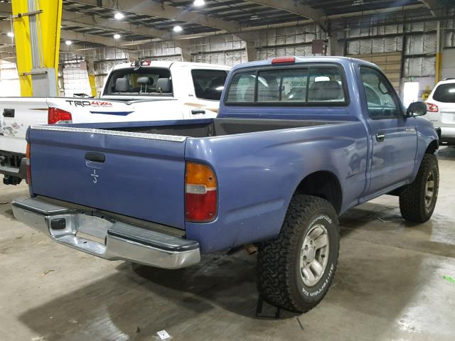 4TANM92NXXZ547575 - 1999 TOYOTA TACOMA PRE BLUE photo 4