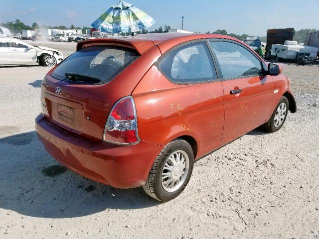 KMHCM3AC4AU160030 - 2010 HYUNDAI ACCENT BLU RED photo 4