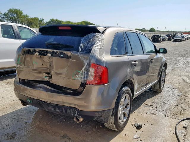 2FMDK3JC0DBA17662 - 2013 FORD EDGE SEL CHARCOAL photo 4