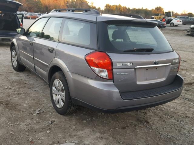 4S4BP60C196315753 - 2009 SUBARU OUTBACK SILVER photo 3