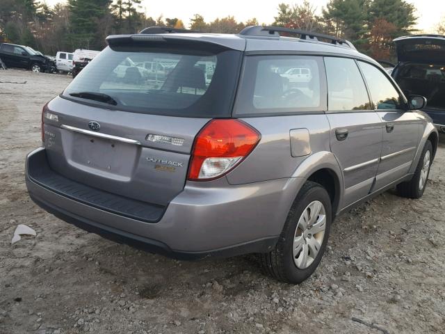 4S4BP60C196315753 - 2009 SUBARU OUTBACK SILVER photo 4