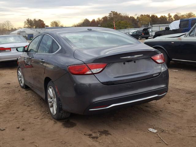 1C3CCCAB4FN724778 - 2015 CHRYSLER 200 LIMITE GRAY photo 3