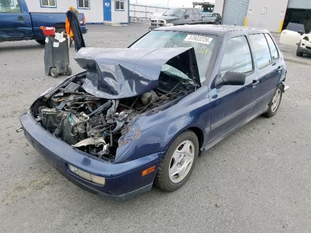 3VWVB81H2VM074704 - 1997 VOLKSWAGEN JETTA GT BLUE photo 2