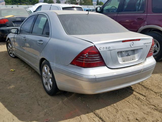 WDBRF61J53F299498 - 2003 MERCEDES-BENZ C 240 SILVER photo 3