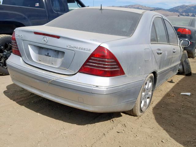 WDBRF61J53F299498 - 2003 MERCEDES-BENZ C 240 SILVER photo 4