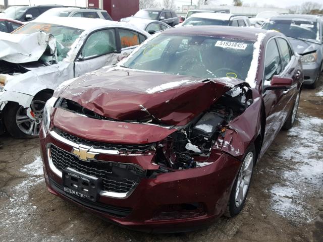 1G11C5SL2FF353922 - 2015 CHEVROLET MALIBU 1LT მუქწითელი ფოტო 2