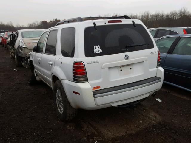 4M2YU91197KJ00223 - 2007 MERCURY MARINER LU WHITE photo 3